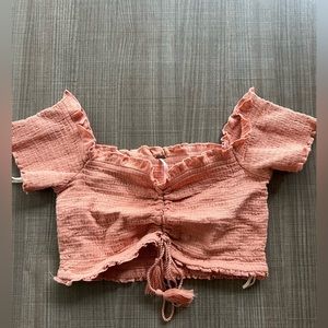 Free People cropped off the shoulder top